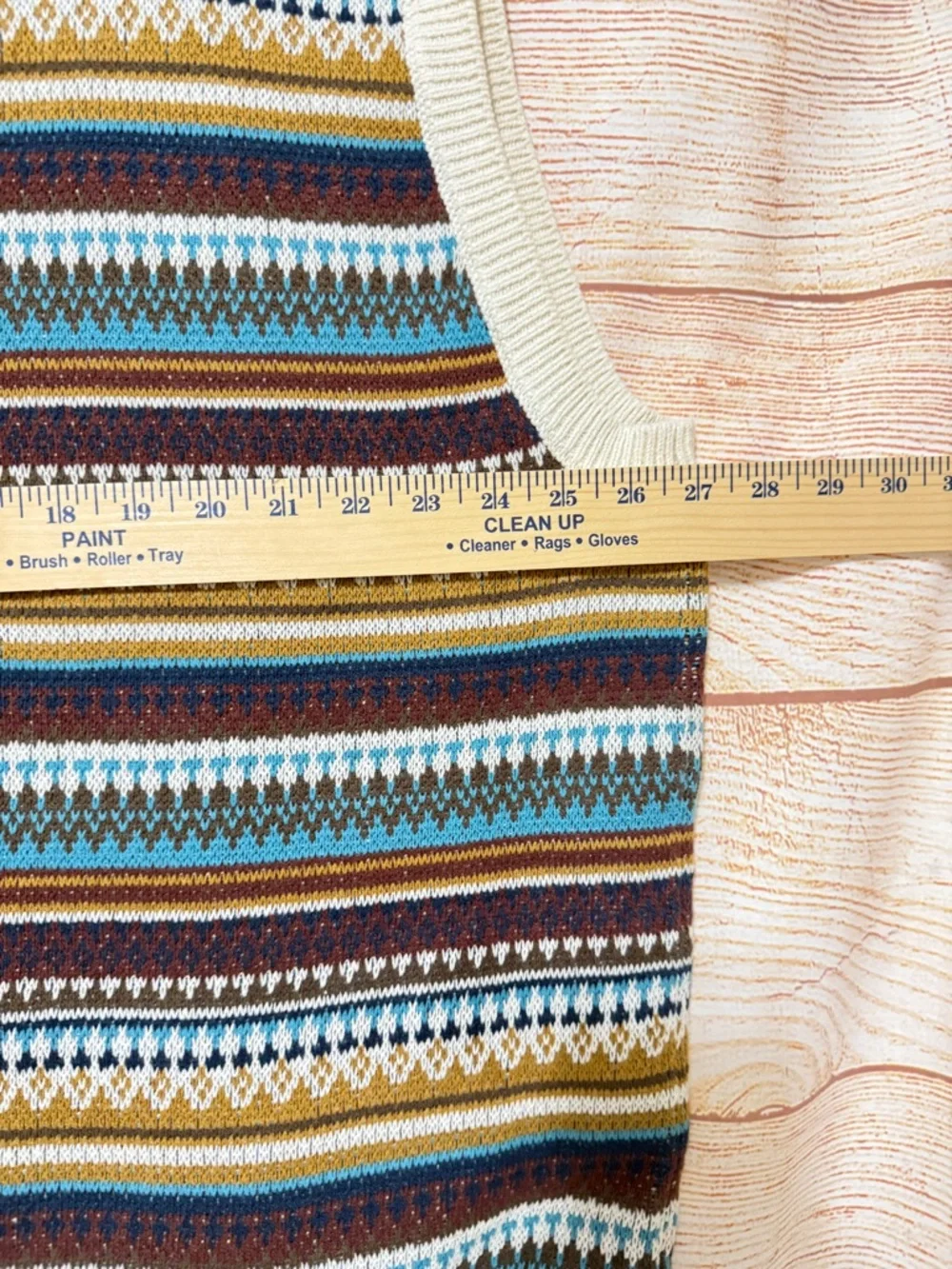 Goodfellow & Co Men's‎ Fair Isle Striped V-Neck Sweater Vest, XXL